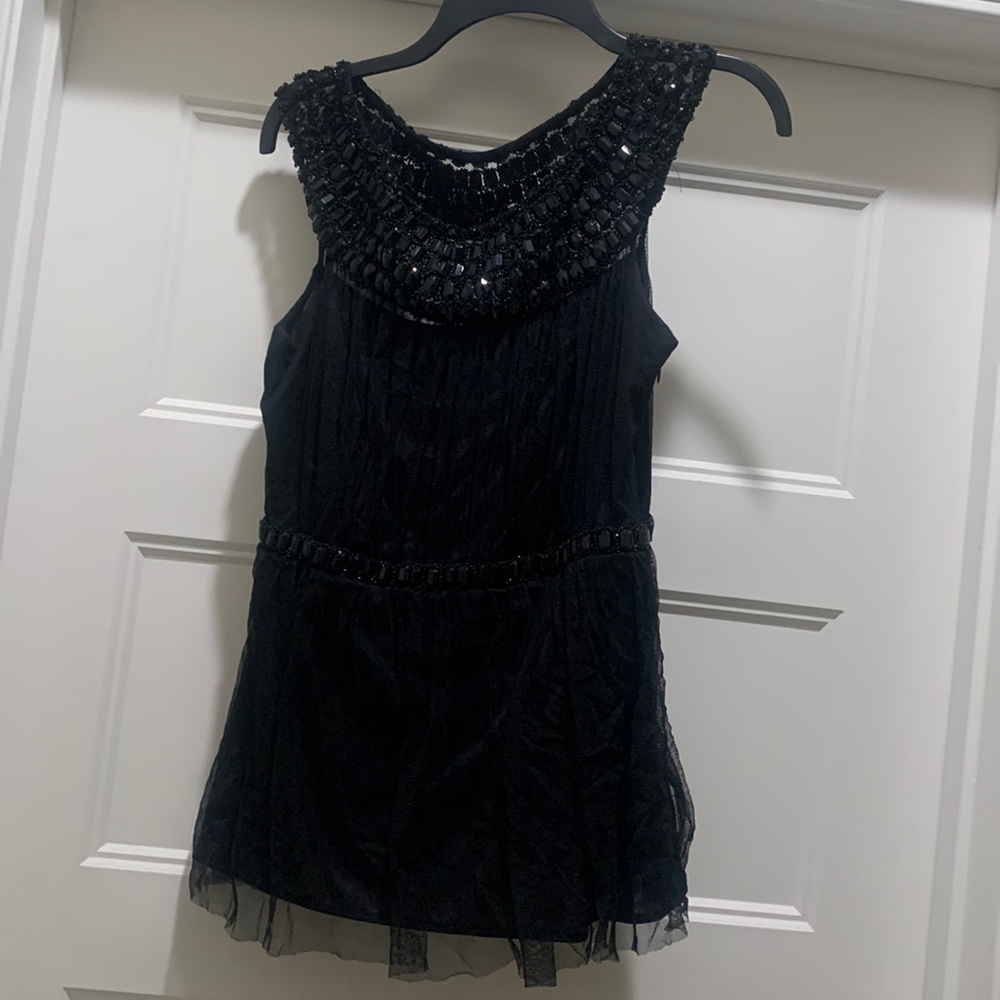 Black beaded top size M/L